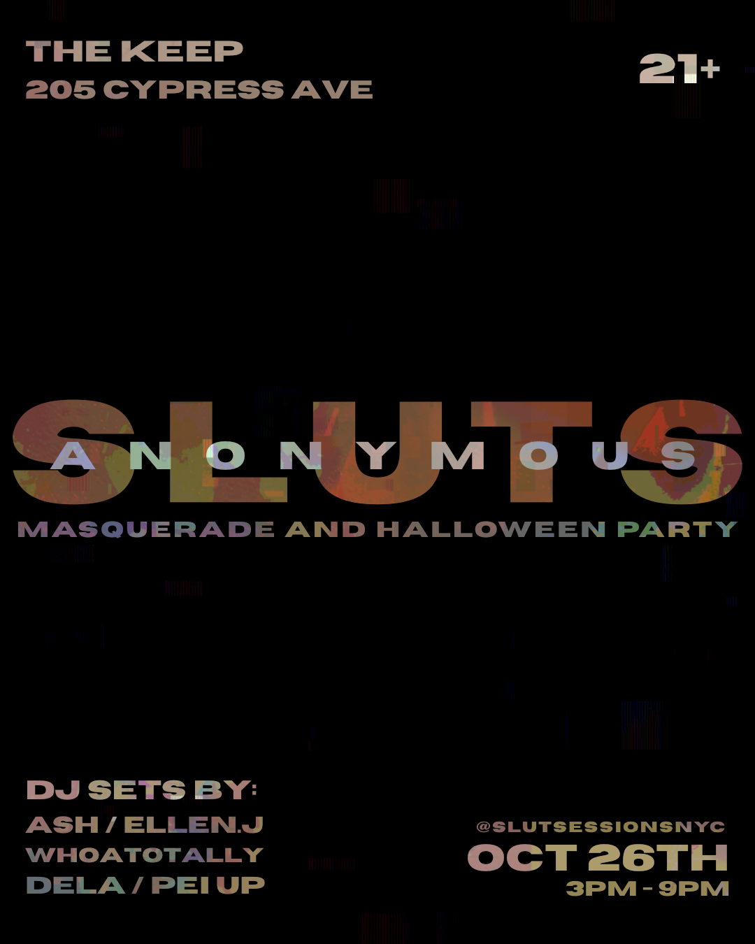 Sluts Anonymous — Halloween Masquerade flyer