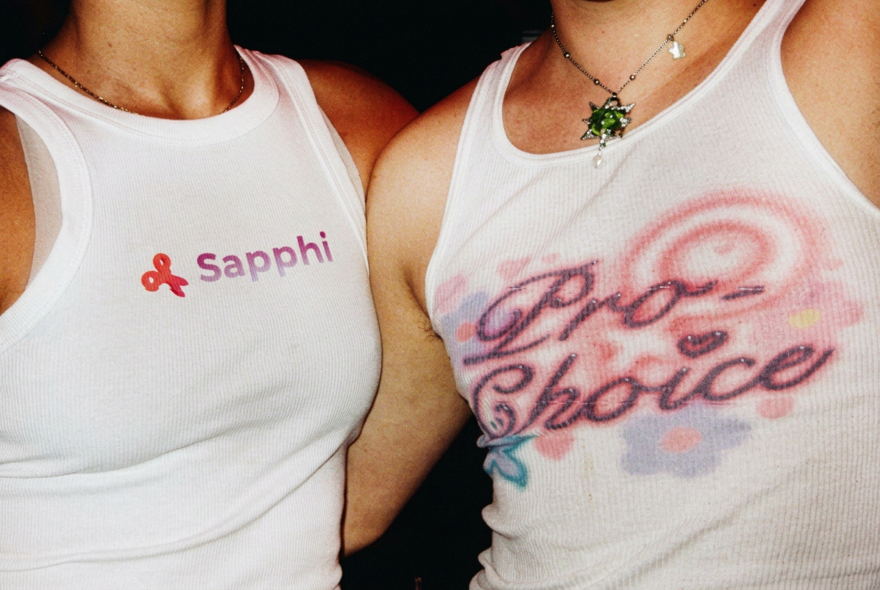 Sapphi and Pro-Choice tank tops